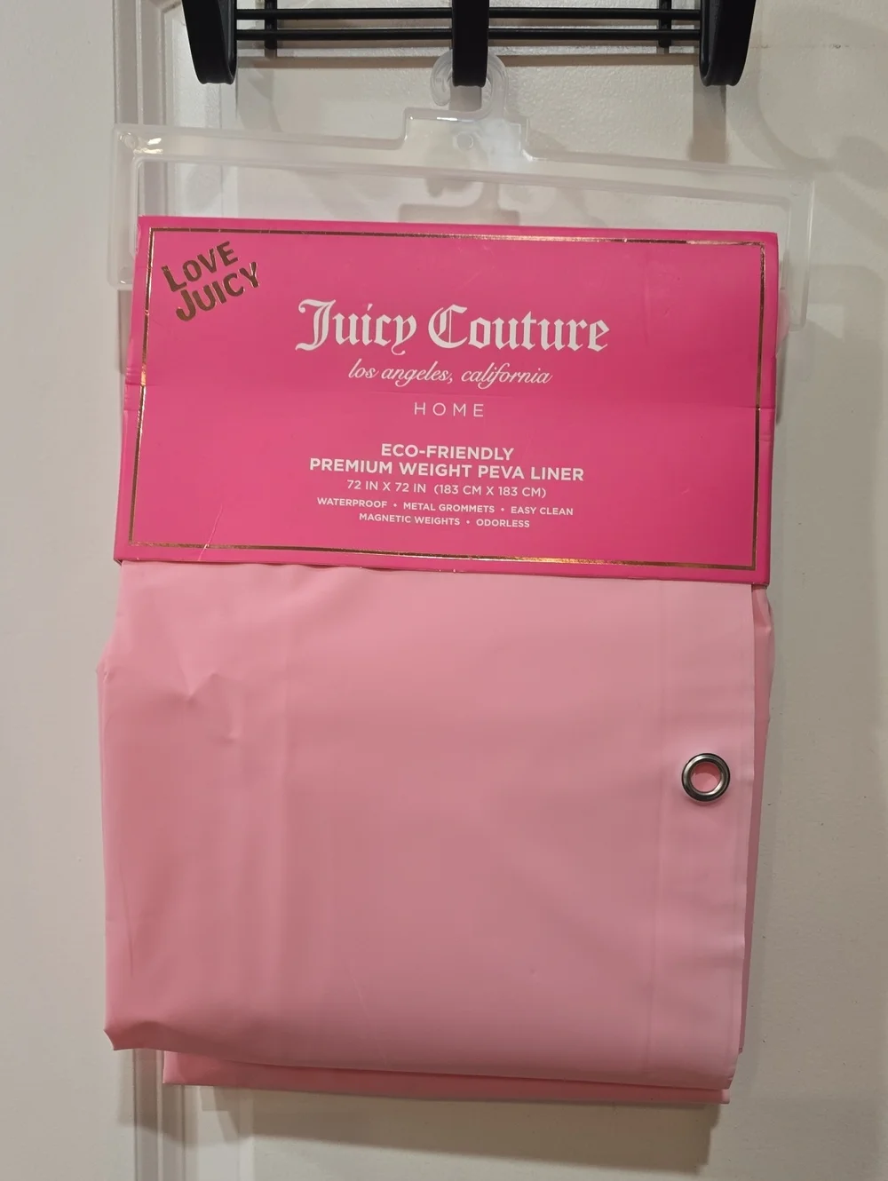Juicy Couture Home Eco-Friendly Premium Weight Peva Liner- Dark Pink
